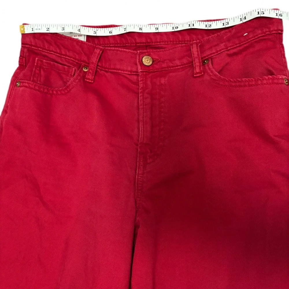 GAP Baggy Mid Rise Wide-Leg Jeans Red, Size 29 (8R) Y2K - Picture 6 of 7